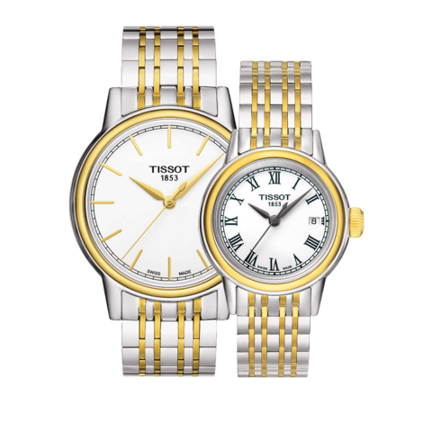 天梭Tissot-卡森系列 T085.410.22.011.00、T085.210.22.013.00  石英情侣表