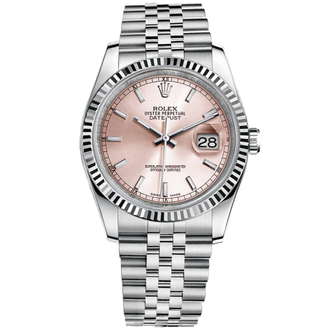 劳力士ROLEX-日志型系列 116234-63200粉红色 机械女表